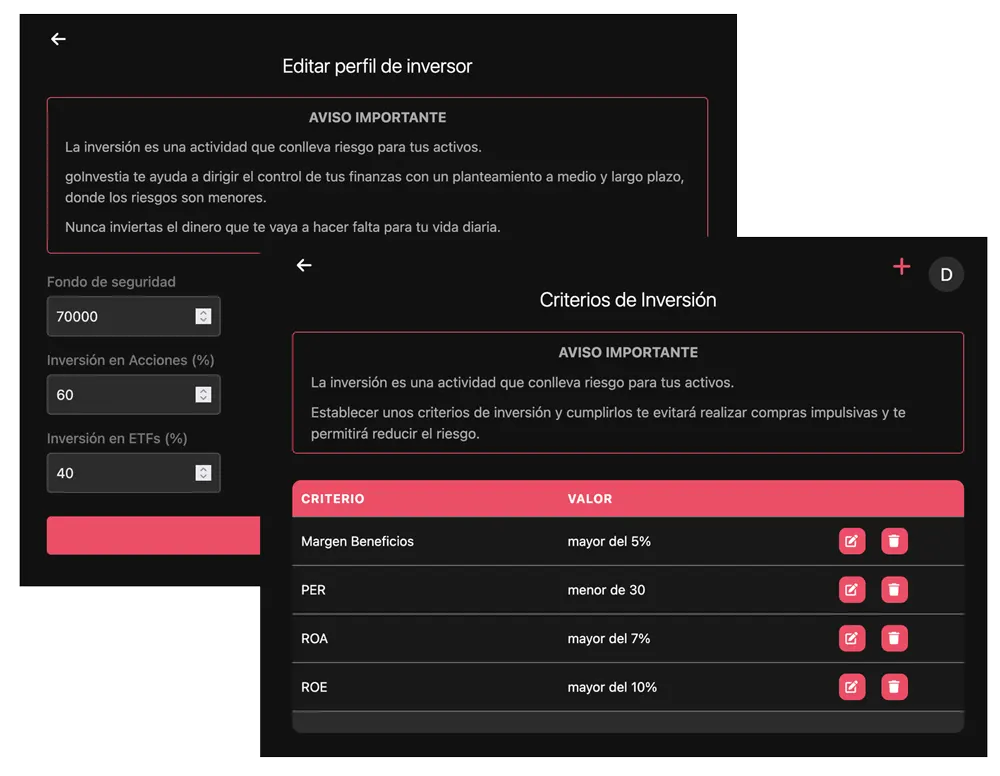 Perfil de Inversor